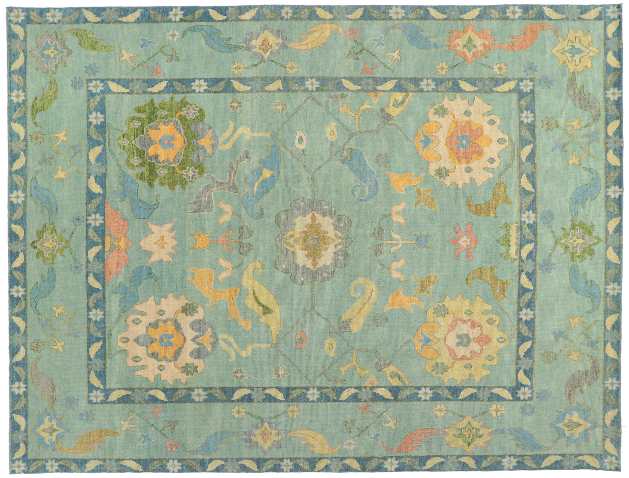 Colorful Oushak Rug, 9'00 x 11'11~P77664937