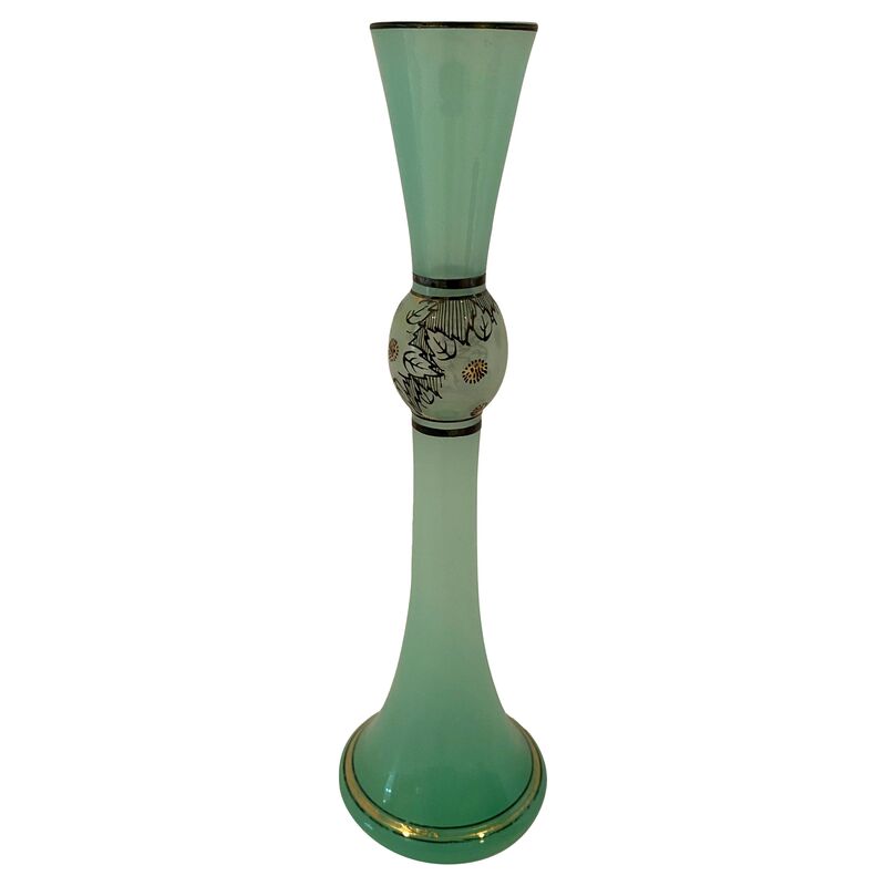 French Opaline Art Deco Vase