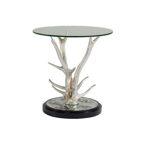 Teton Side Table, Silver Leaf~P77443434