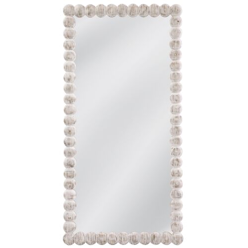 Jules Floor Mirror, White Wash