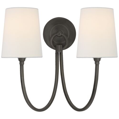 Reed Double Sconce, Bronze~P77540293
