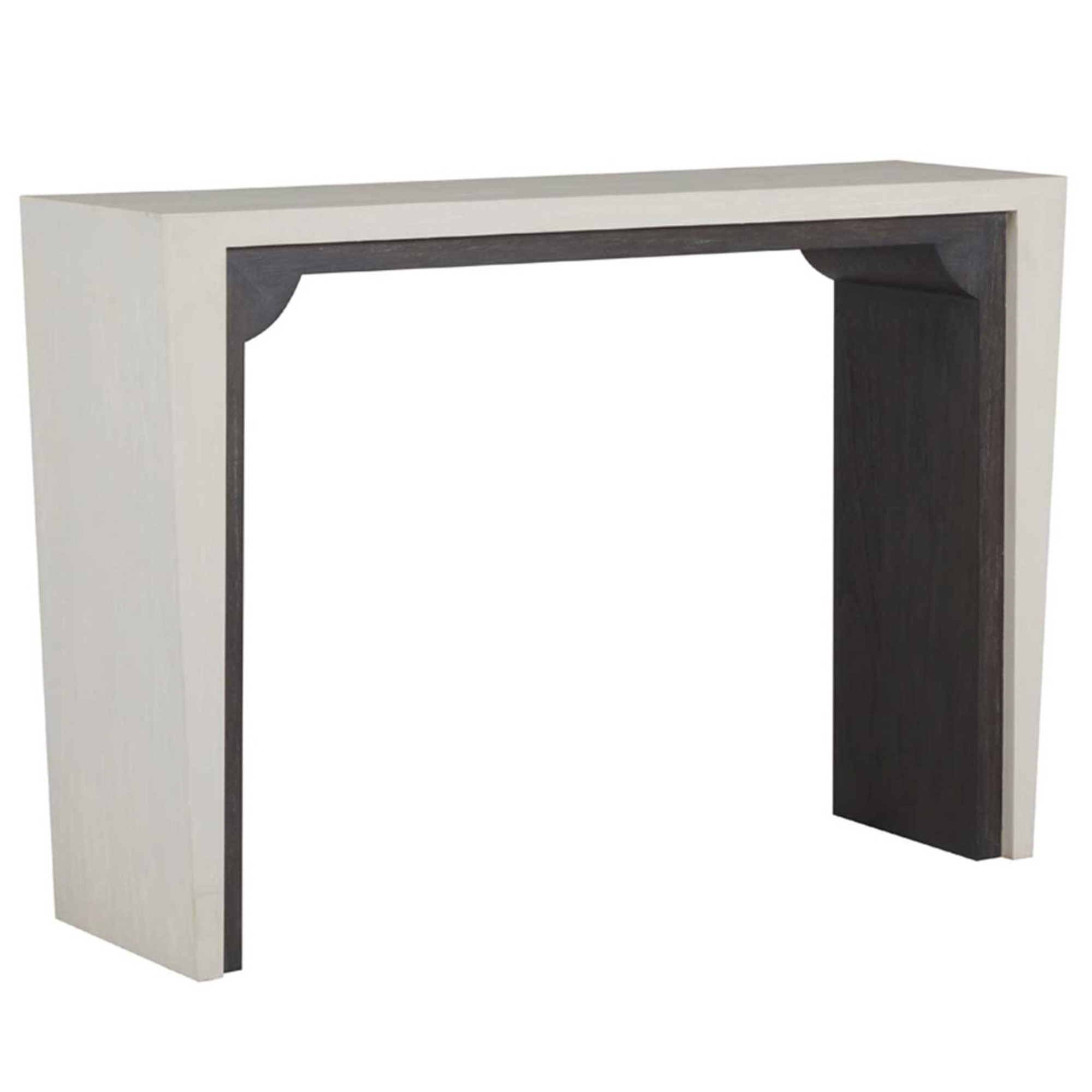 Seca Narrow Console Table, Black/White