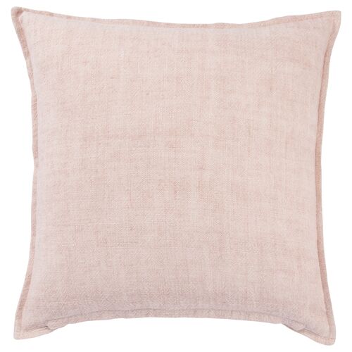 Blanche 22x22 Pillow, Pale Rose Linen~P77488879