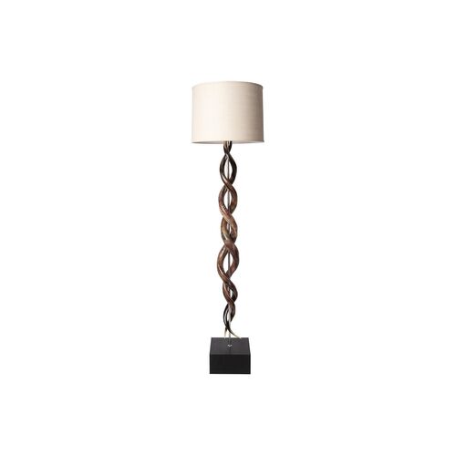 Deluxe Kudu Horn Twist Floor Lamp, Brown~P77536033