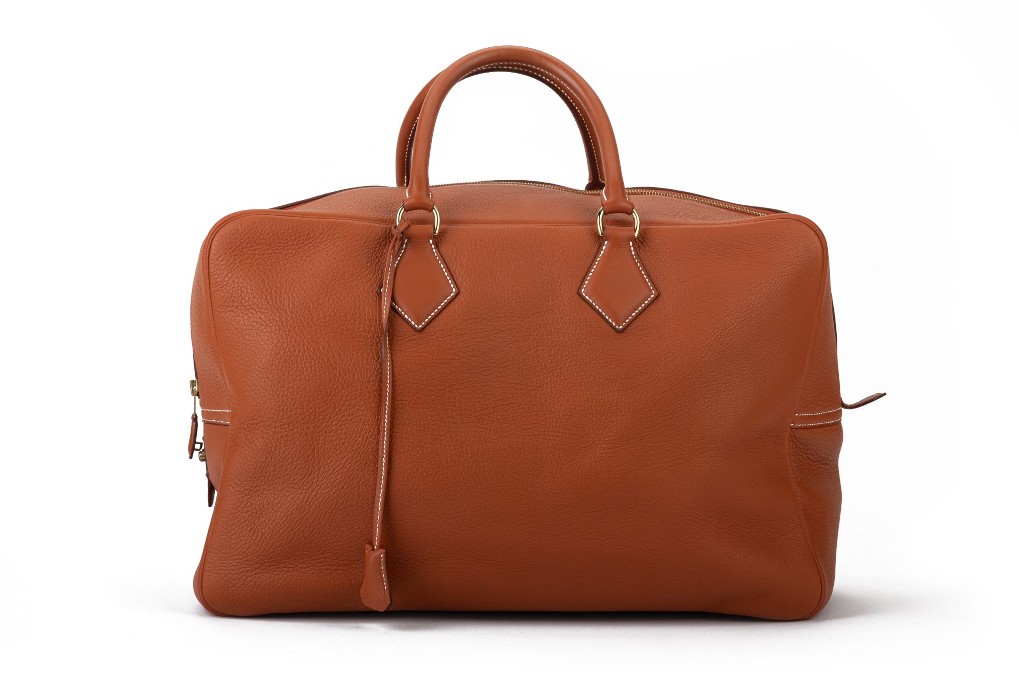 Hermès LG Victoria Rust Clemence Bag~P77661043