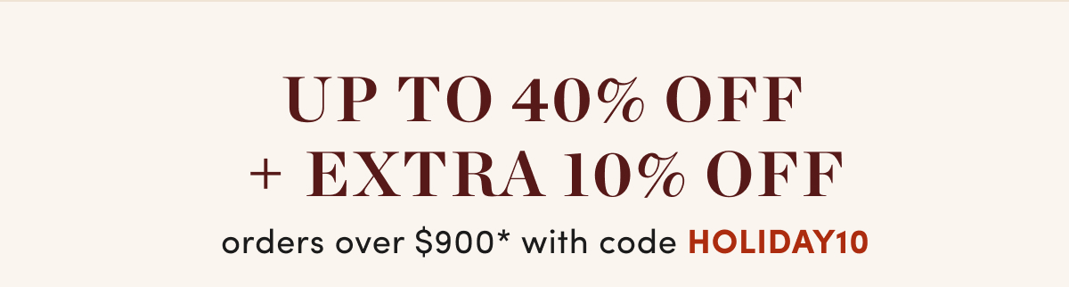 Up to 40 Percent Off Sitewide