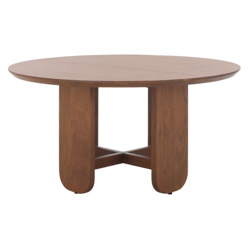 Brenix Round Coffee Table, Walnut
