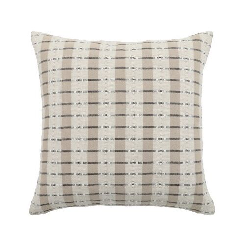 Jenelle Windowpane 20" Throw Pillow, Neutral Jenelle Windowpane 20" Throw Pillow, Neutral
