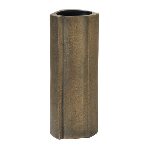 Intera Cast Aluminum Vase, Yellow Intera Cast Aluminum Vase, Yellow