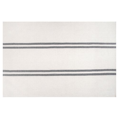 Elowen Double Striped Wool Area Rug