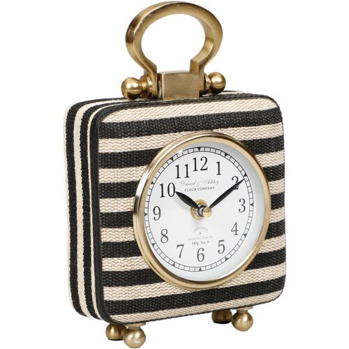 Halorin Standing Accent Clock, Black Stripes Halorin Standing Accent Clock, Black Stripes
