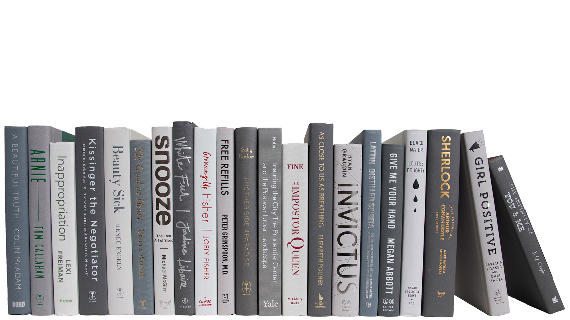 Modern Decorative Books by the Foot, Granite