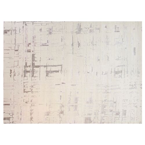 Diamond Rug, 9x12, Ivory