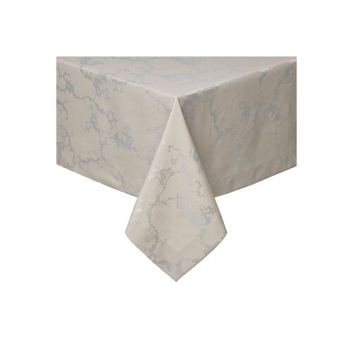Carrara Tablecloth, Taupe/Silver~P77404086~P77404086