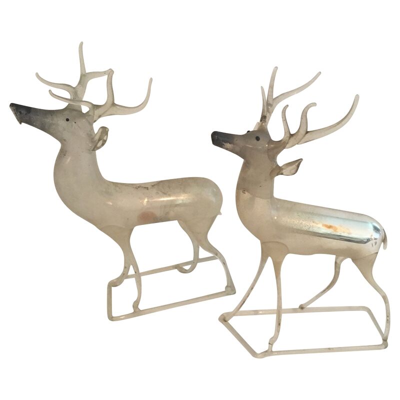 Bob Richter, Richter Design - Mercury Glass Reindeer, Pair | One Kings Lane