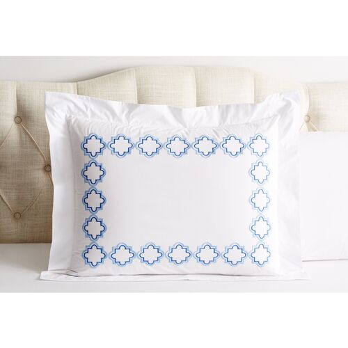 Quatrefoil Embroidered Sham