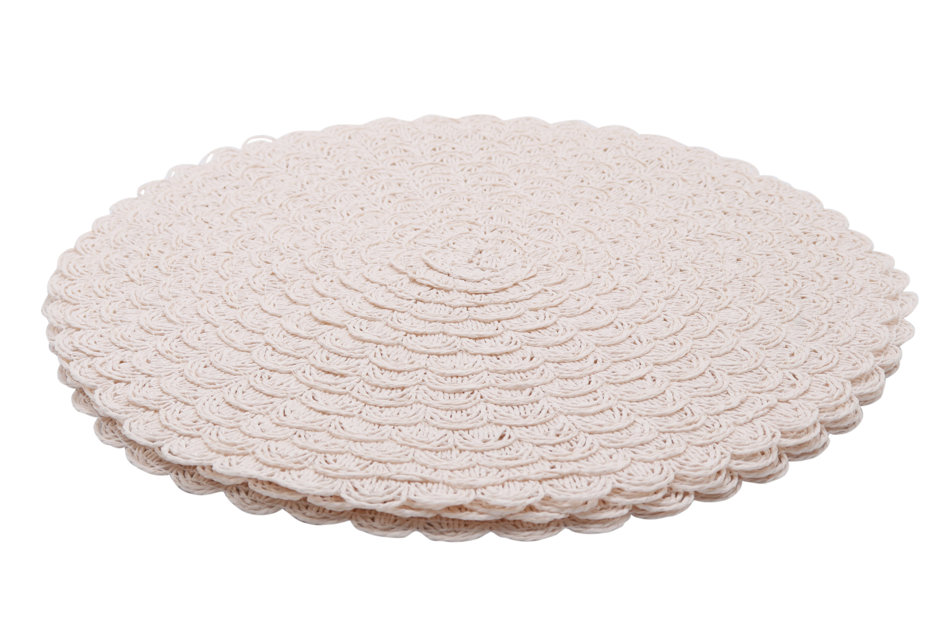 Round Crocheted Placemats - Set of 4~P77601736