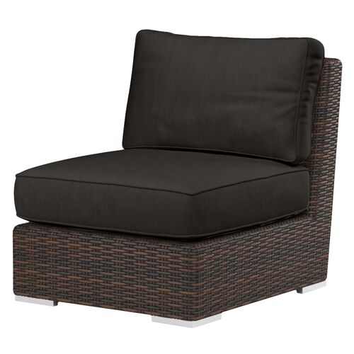 Montana Outdoor Aluminum/Resin Wicker Armless Club Chair