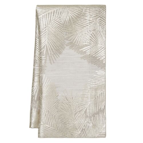S/4 Botanica Napkins, Pewter Foil Print