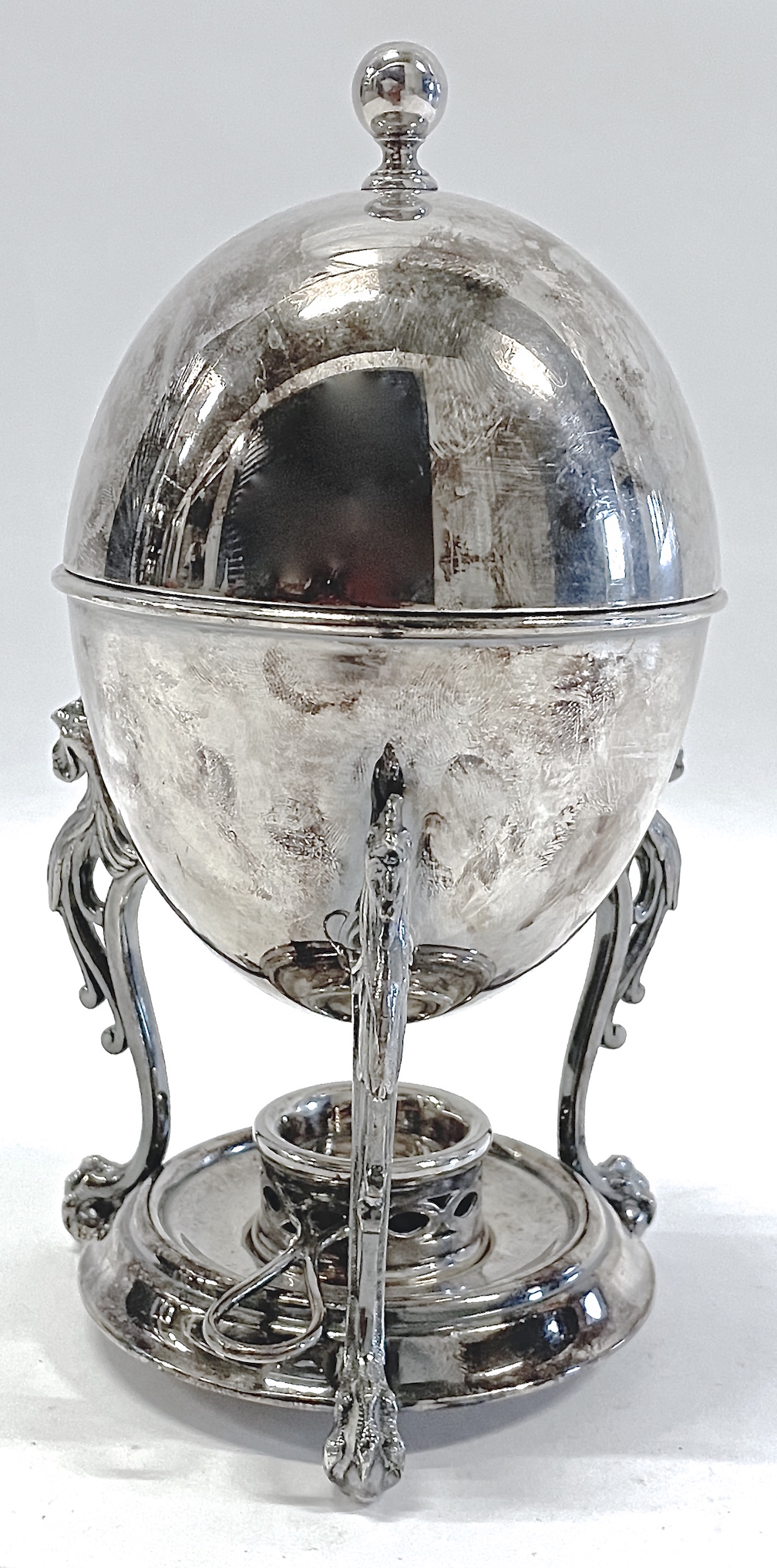 Antique Silverplated Rooster Egg Coddler~P77621199