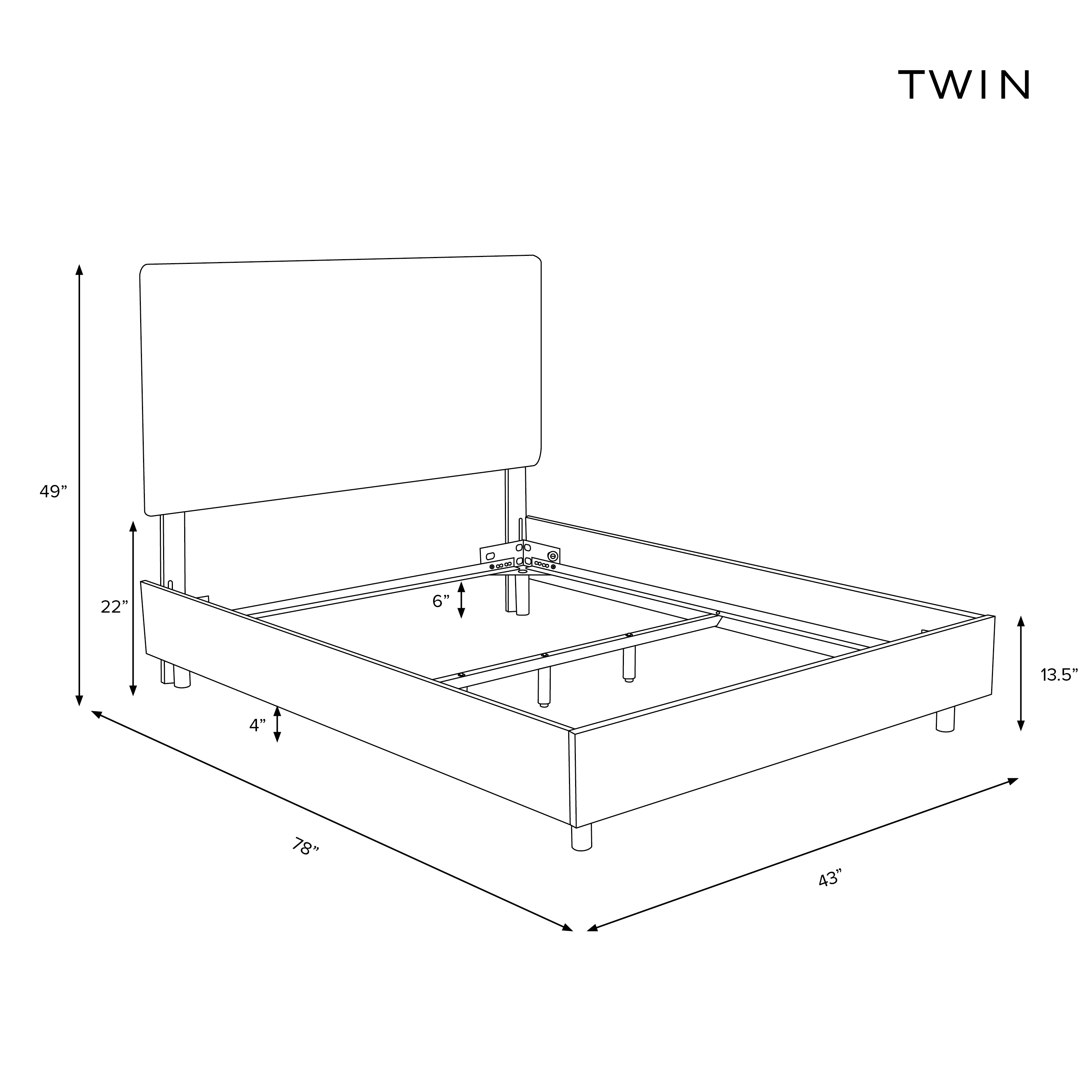 Paxton Bouclé Bed