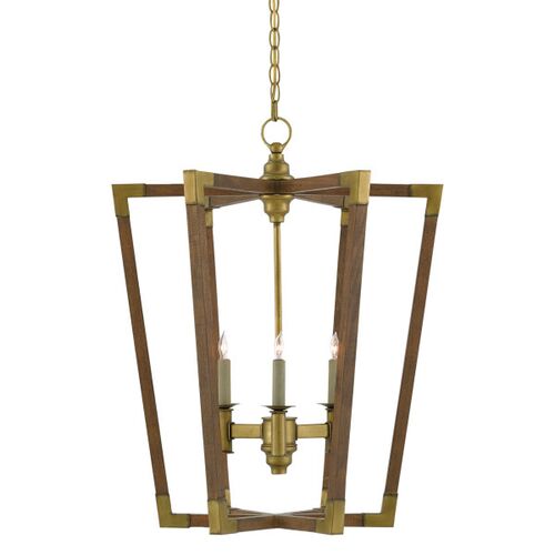 Bastian Lantern, Chestnut/Brass