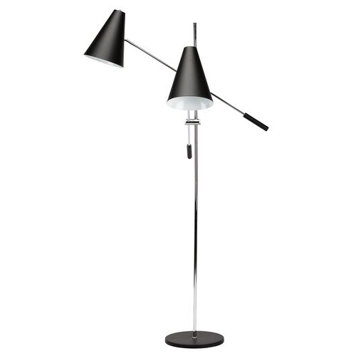 2-Light Tivat Floor Lamp, Black~P77239660