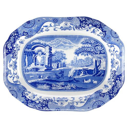 Blue Italian Medium Oval Platter~P12248520