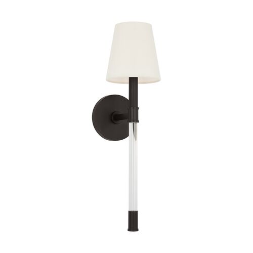 Hanover Mid-Century 1-Light Wall Sconce, Clear/Aged Iron Hanover Mid-Century 1-Light Wall Sconce, Clear/Aged Iron