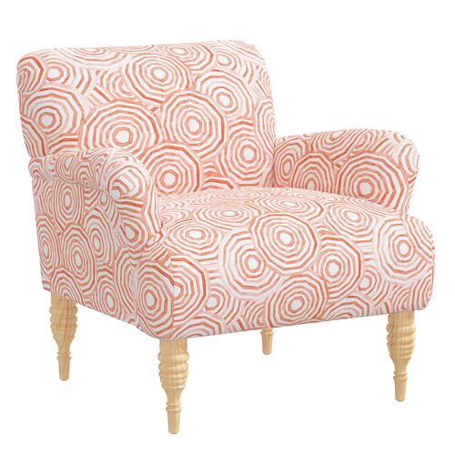 Nicolette Umbrella Swirl Club Chair, Coral~P77641318