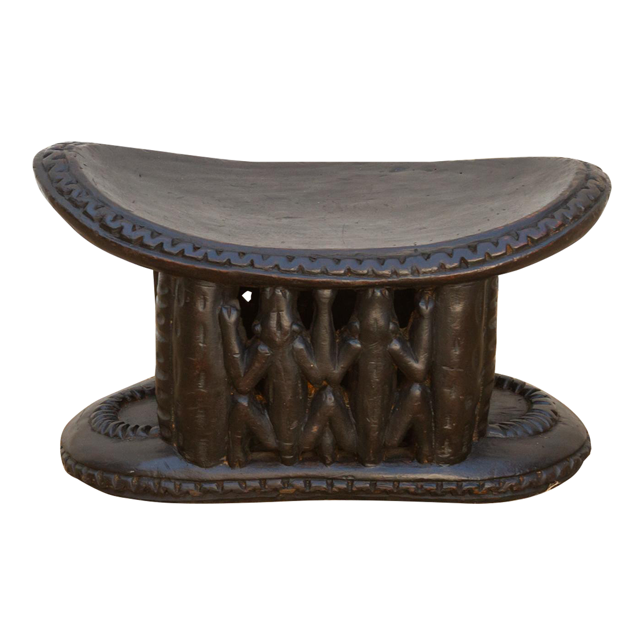 Rich Brown African Bamum Stool~P77705227