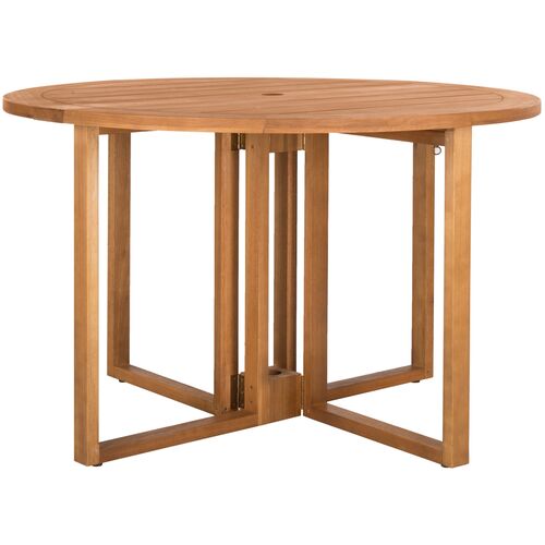 Sandy 47" Outdoor Foldable Dining Table, Natural~P63812947