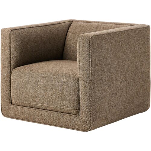 Julian Swivel Chair, Delta Tweed