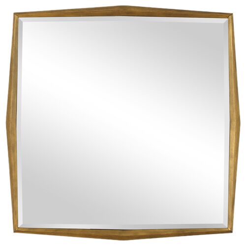 Zuleika Square Wall Mirror, Gold