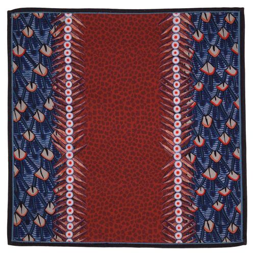 S/2 Feather Royal Napkins, Red/Multi~P77535853