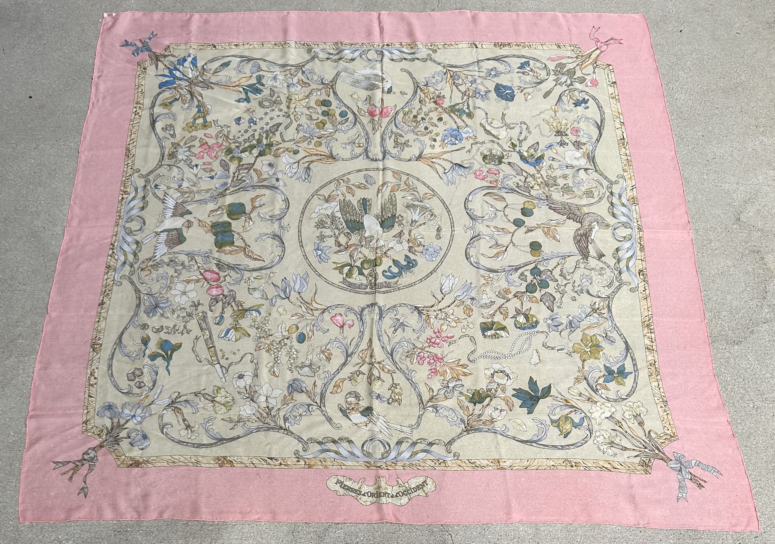 Hermès Pierres d������Orient Silk Shawl w/Box