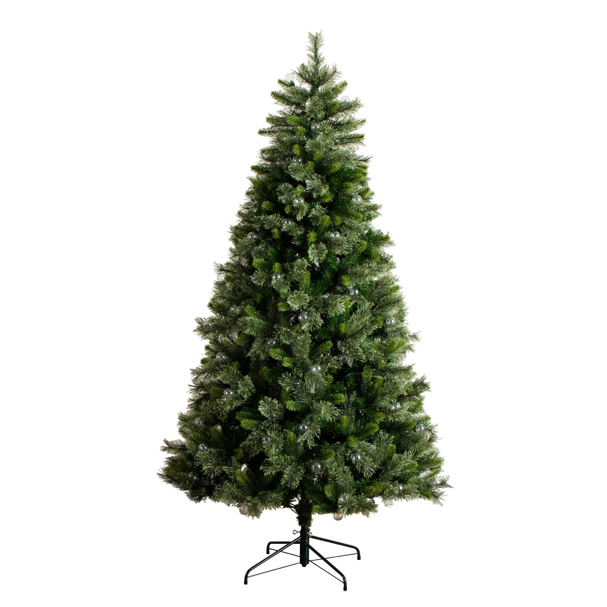 7.5-ft Christmas Tree with 450 Warm White Clear Globe Bulbs and LED Lights