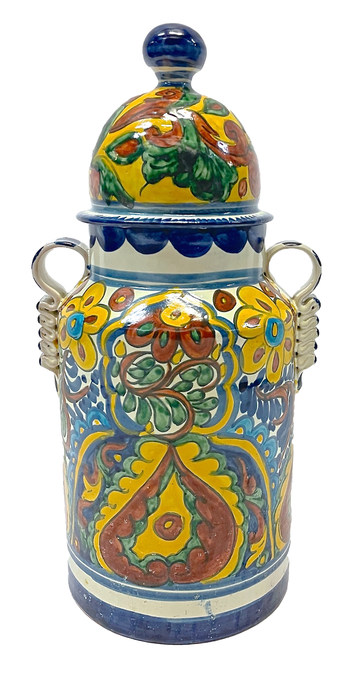 Mexican Abstract Floral Lidded Canister~P77662110