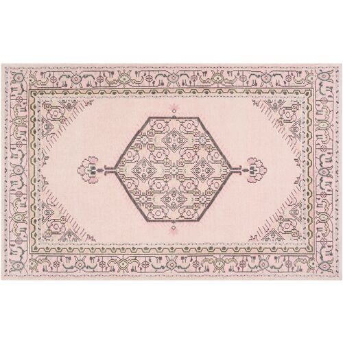 Daira Hand-Knotted Rug, Pink/Gray~P77625477