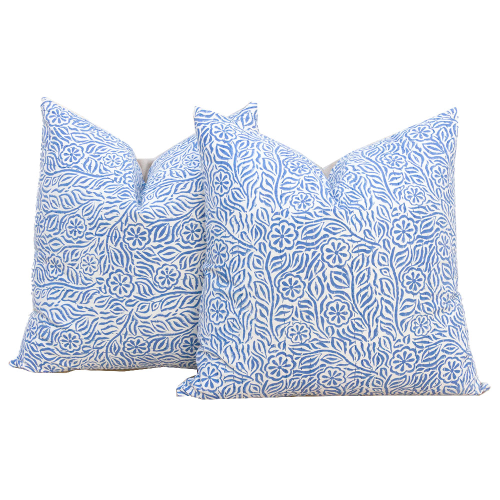 Jodhpur Garden,Floral Blockprint Pillows~P77754834