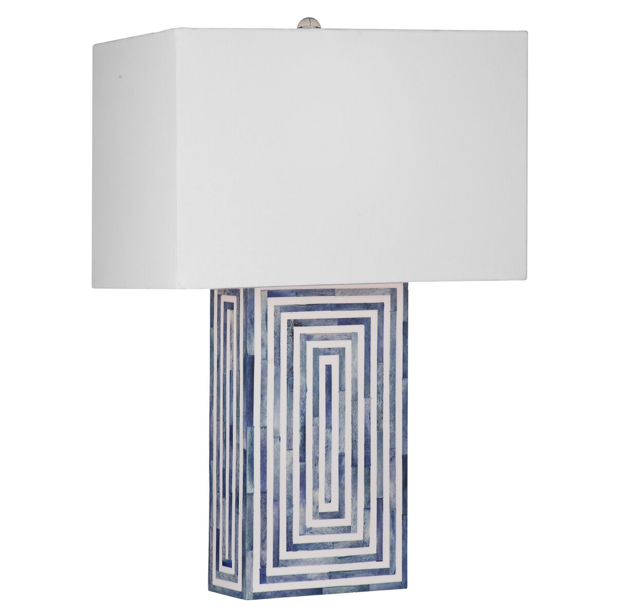 Cypress Bone Inlay Table Lamp, Blue/White | One Kings Lane