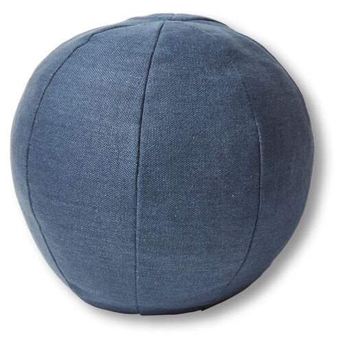 Emma 11x11 Ball Pillow, Navy Linen~P77483485