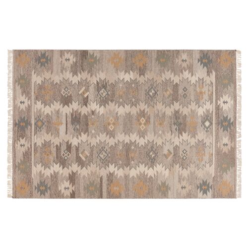 Katy Flat-Weave Rug, Oyster~P76160353