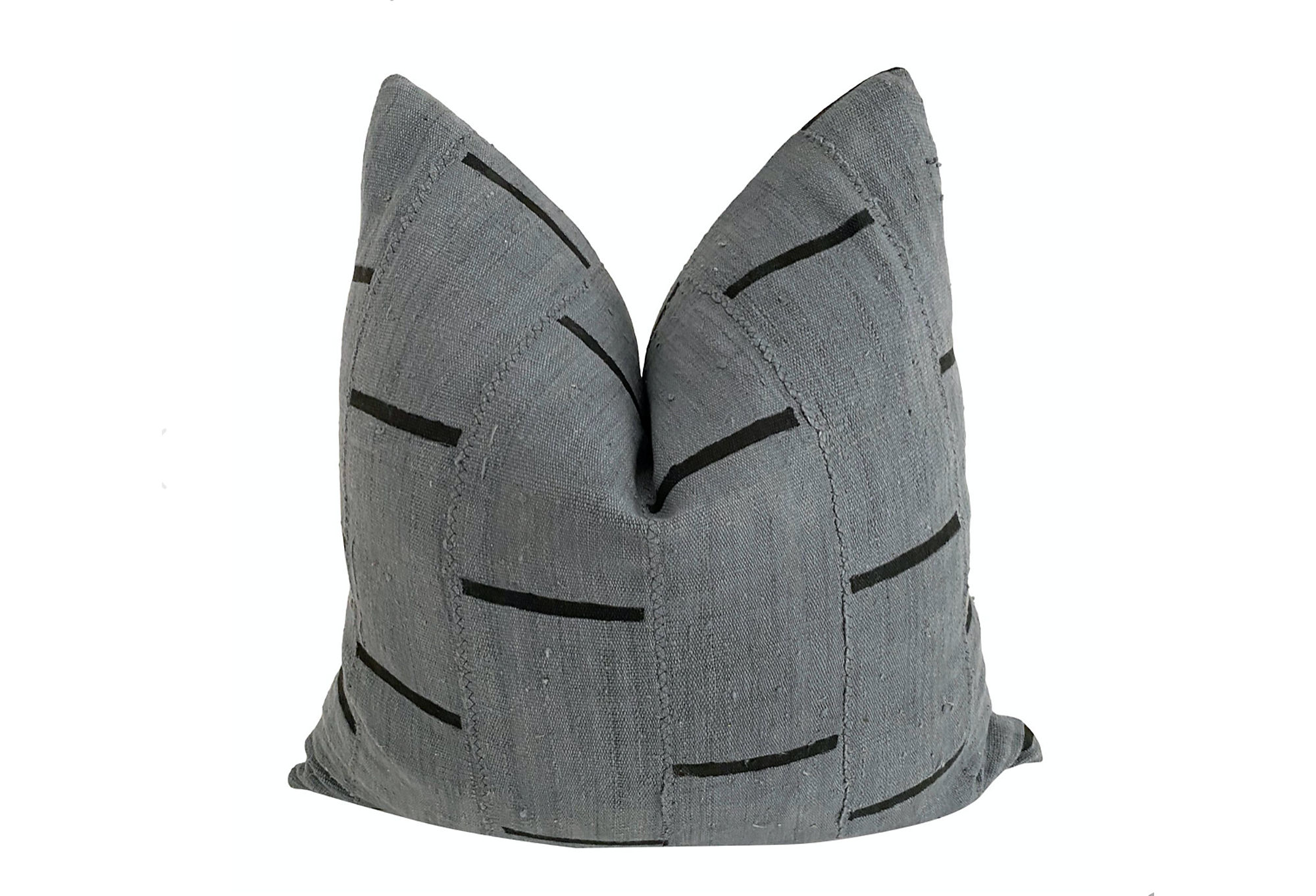 Gray Mali Mud Cloth Pillow~P77599928