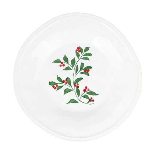 Aria Holiday Salad Plate, Green/White