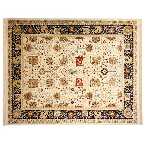 Jasmine Rug, Ivory/Navy, 4x6