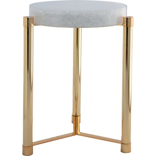 Stoneridge Accent Table, Gold/White~P77650515