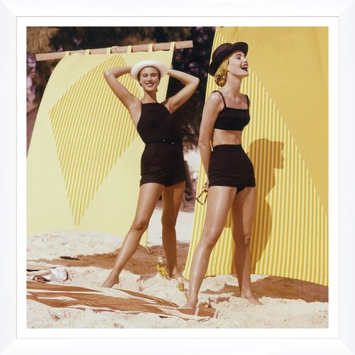 Glamour, "Two Models on a Beach", Frances McLaughlin-Gill, April 1, 1956 Photograph