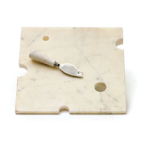 Swiss Marble Cheeseboard & Knife Swiss Marble Cheeseboard & Knife~P75914549