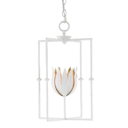 Tulipano Lantern, White/Gold Leaf~P77594728